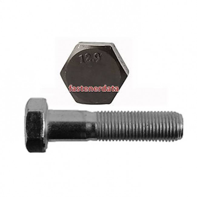 Fastenerdata Hexagon Head Bolt Grade12.9 DIN960 Metric Fine