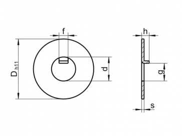 Metric Internal Tab Washer Brass DIN462