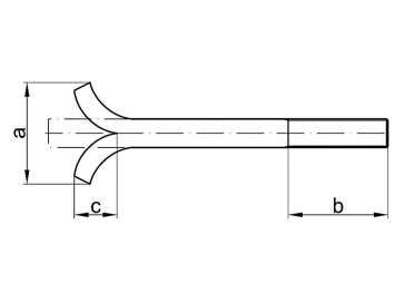 Metric Coarse Split End Swallow Tail Foundation Bolt Grade-3.6 DIN529C