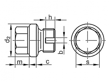 Metric Hexagon Head Plug with Vent Steel DIN5586A