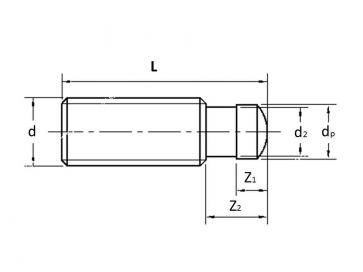 Metric Coarse Set Screw Thrust Point Grade-5.8 Hard-End DIN6332