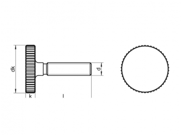 Metric Coarse Knurled Round Head Thumb Screw Low Type Nylon-66 DIN653