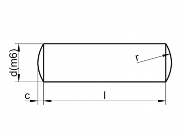 Metric Parallel Dowel Pin Steel DIN7