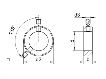 Metric Adjusting Rings Light Steel DIN705A