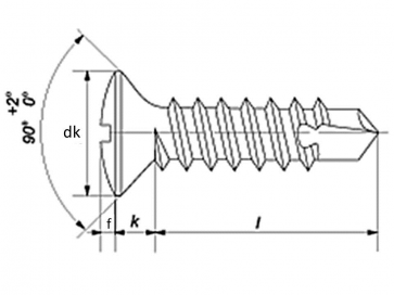 Metric Phillips Raised Countersunk Head Self Drilling Screw Stainless-Steel-A2 DIN7504RH