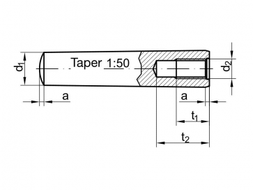 Metric Extractable Taper Pin Steel DIN7978