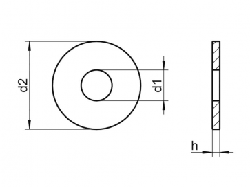 Metric Washer 3 X Diameter Nylon-66 DIN9021