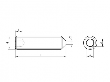 Metric Fine Socket Set Screw Cone Point Grade-14.9-45H DIN914