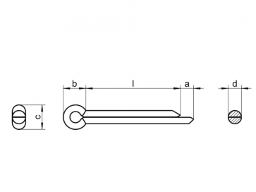 Metric Split Cotter Pin Aluminium DIN94