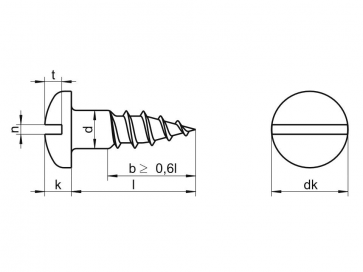 Metric Slotted Round Head Wood Screw Stainless-Steel-A2 DIN96