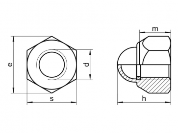 Metric Coarse Dome Caped Nylon Insert Nut Class-8 DIN986