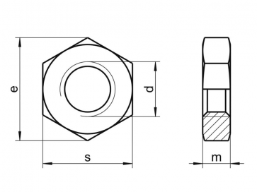 Metric Coarse Hexagon Lock Nut Stainless-Steel-A2 DIN439B