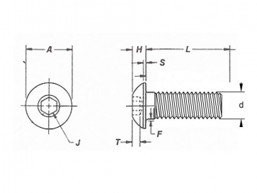 UNC Socket Button Head Screw Stainless-Steel 18/8-304-A2 B18.3