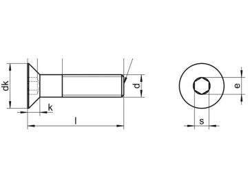 Metric Coarse Socket Countersunk Screw Stainless-Steel-A4 DIN7991