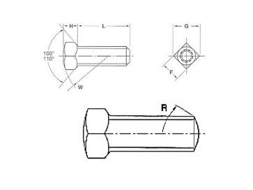 UNC Square Head Set Screw Oval Pt Case Hardened Steel B18.6.2