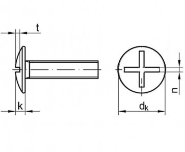 Metric Coarse Roofing Bolt Mushroom Head with Square Nut Steel
