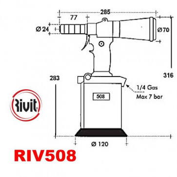 RIV508 Structural Blind Rivet Hydropneumatic Tool