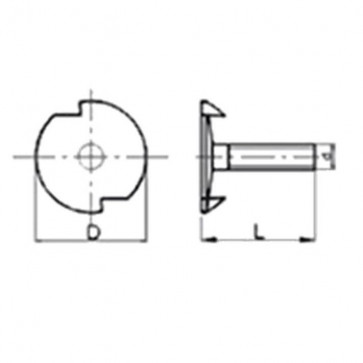 Metric Coarse Elevator Bucket Bolt Fang type Steel