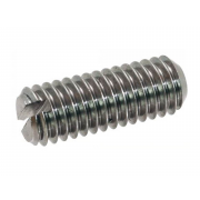 Metric Coarse Slotted Grub (Set) Screw Flat Point Stainless-Steel-A4 DIN551