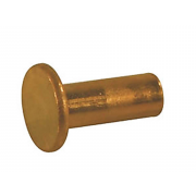 Metric Solid Flat Head Rivet Copper DIN7338A