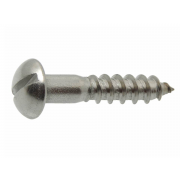 Metric Slotted Round Head Wood Screw Stainless-Steel-A4 DIN96