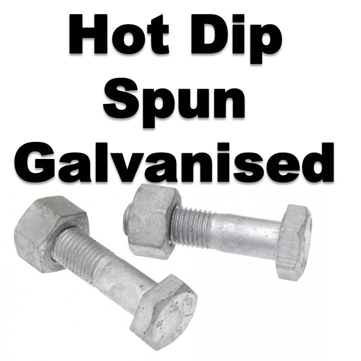 HOT DIP SPUN GALVANISED FASTENERS