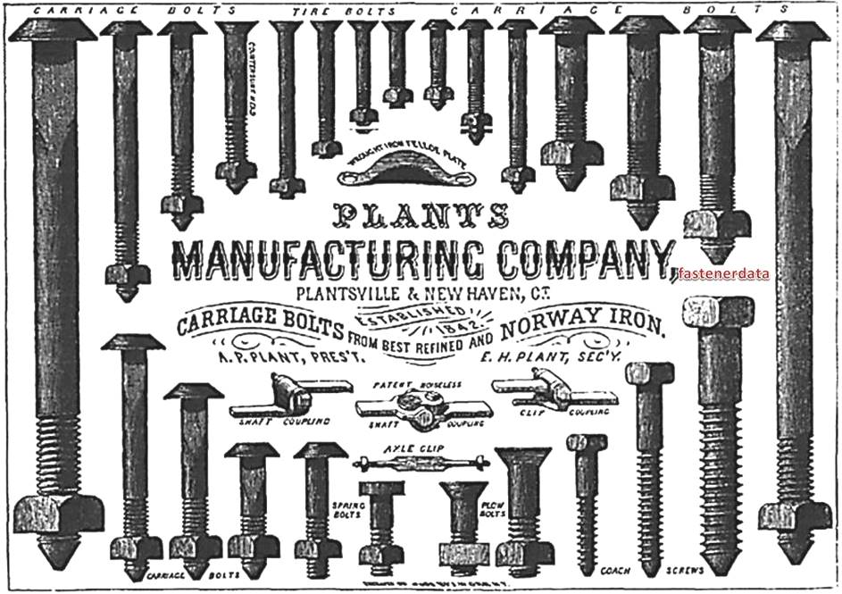 1880 RANGE OF HORSE DRAWN CARRIAGE BOLTS