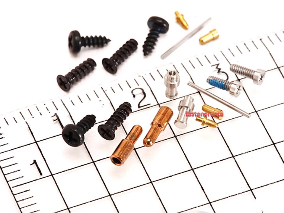 Miniature Metric Screws Chart